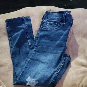 Arizona Jean Company Superflex Distressed Jeggings Adjustable Waist